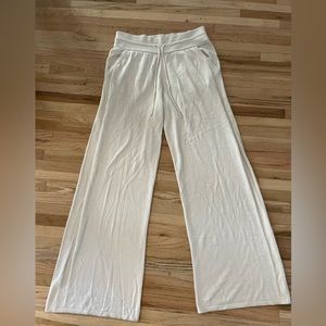 Lululemon Wide Leg Flare High Rise Pockets Drawstring Sweat Lounge Knit Pants